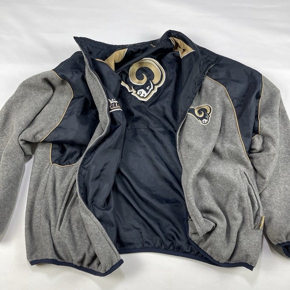 NFL St. Louis Rams Mens Reversible Stadium Jacket Vintage Blue/Gold Size: Large - Picture 13 of 16